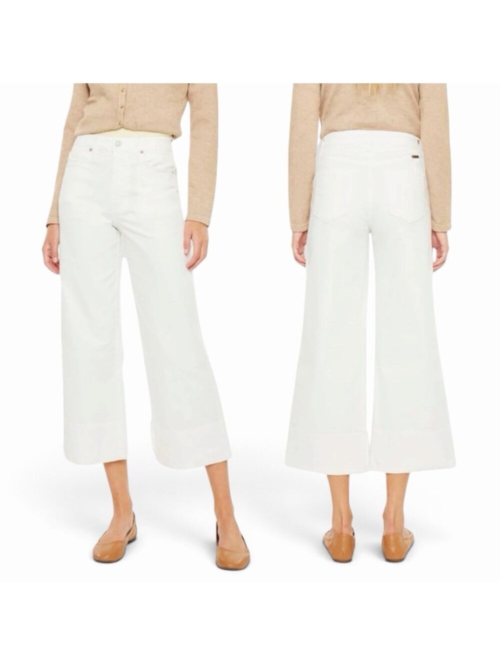 Kancan 90's Cropped Wide Leg Jeans Size 11/29 Ultra High Rise Cuffed KC70091WT